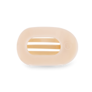 TELETIES - Almond Beige Small Flat Round Clip