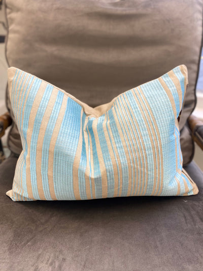Blue Stripe Lumbar Pillow