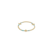 Signature Cross Gold Bliss Pattern 2.5mm Bead Bracelet - Gemstone